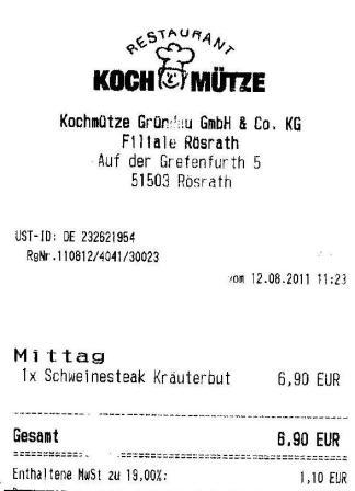 vctv Hffner Kochmtze Restaurant